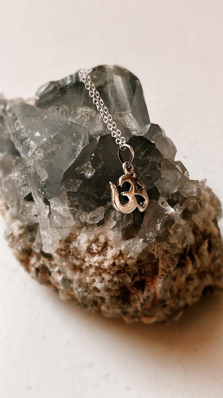 Om/Aum Symbol Silver Necklace