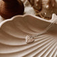 Elegant Hammered Heart Silver Necklace