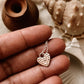 Hammered Heart Pendant Necklace in Silver