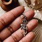 Om/Aum Symbol with Trishul Silver Necklace