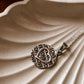 Silver Necklace with Love Round Pendant