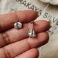 Cz Oval Cut Statement 7MM South Screw Silver Stud Earrings