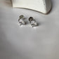 Stylish 7MM Cz Oval Cut Statement Silver Stud Earrings