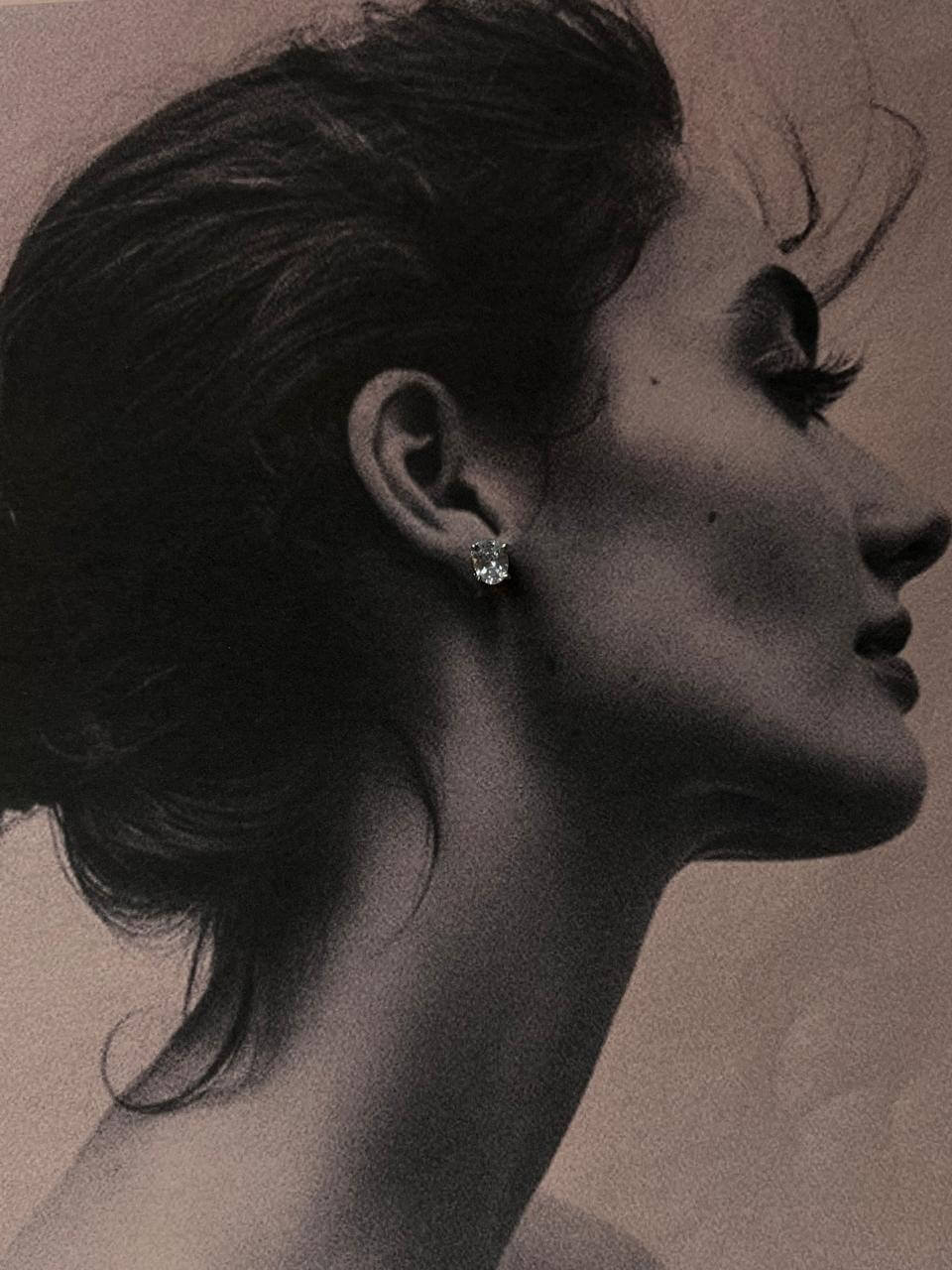 Statement 7MM Cz Oval Cut Silver Studs with South Screw