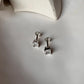Square Cz Silver 5MM Studs with South Screw