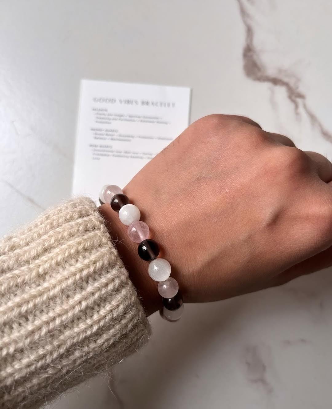 Crystal Bracelet 8MM for Good Vibes and Healing Intention