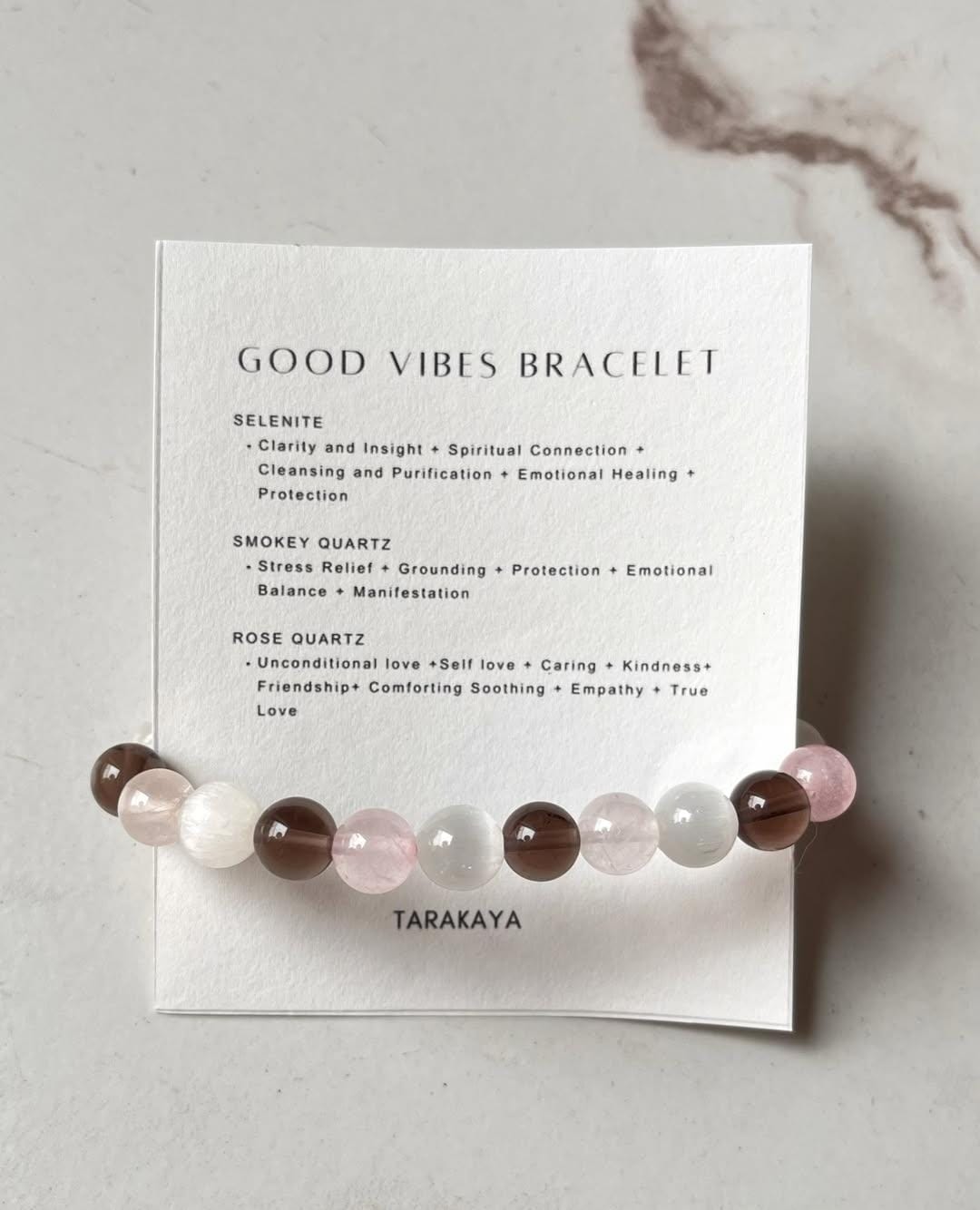 8MM Good Vibes Natural Crystal Bracelet for Uplifting Energy