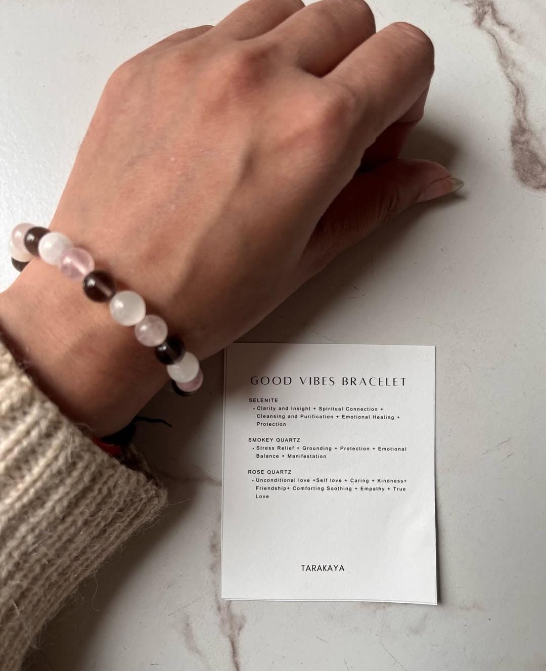 8MM Crystal Bracelet for Positive Energy and Good Vibes