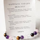 Intention Happiness and Joy 8MM Natural Crystal Bracelet