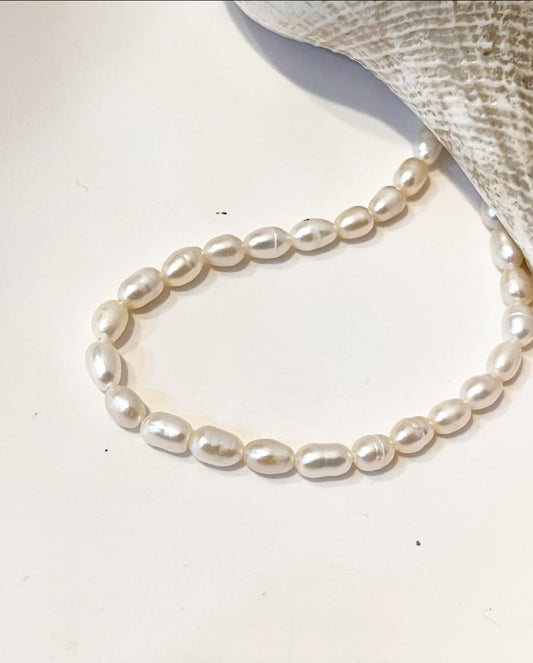 4MM Fresh Water Pearl Natural Silver Bracelet