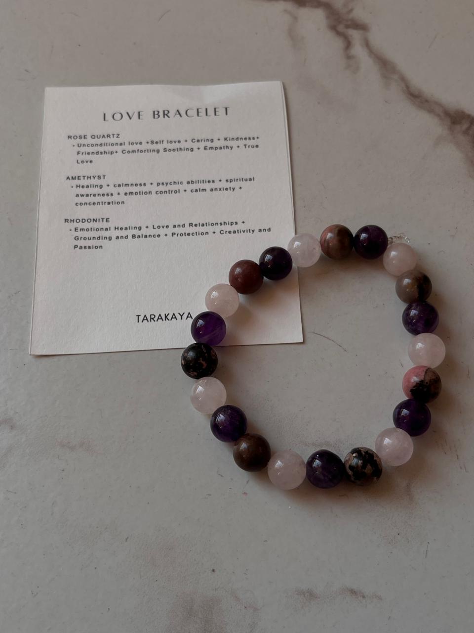 8MM Natural Crystal Bracelet with Love Energy
