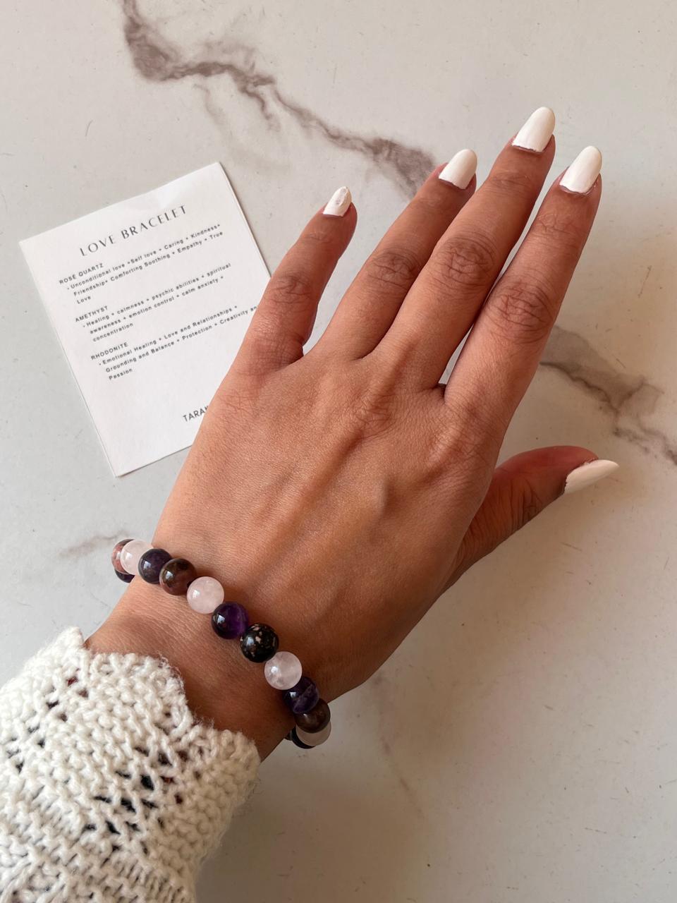 Natural Love Intention Crystal Bracelet 8MM