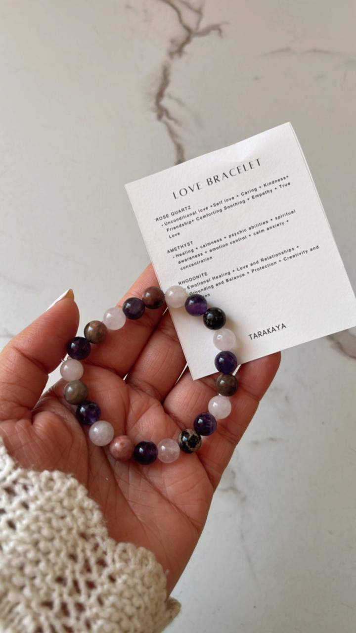 Natural Crystal Love Intention 8MM Bracelet