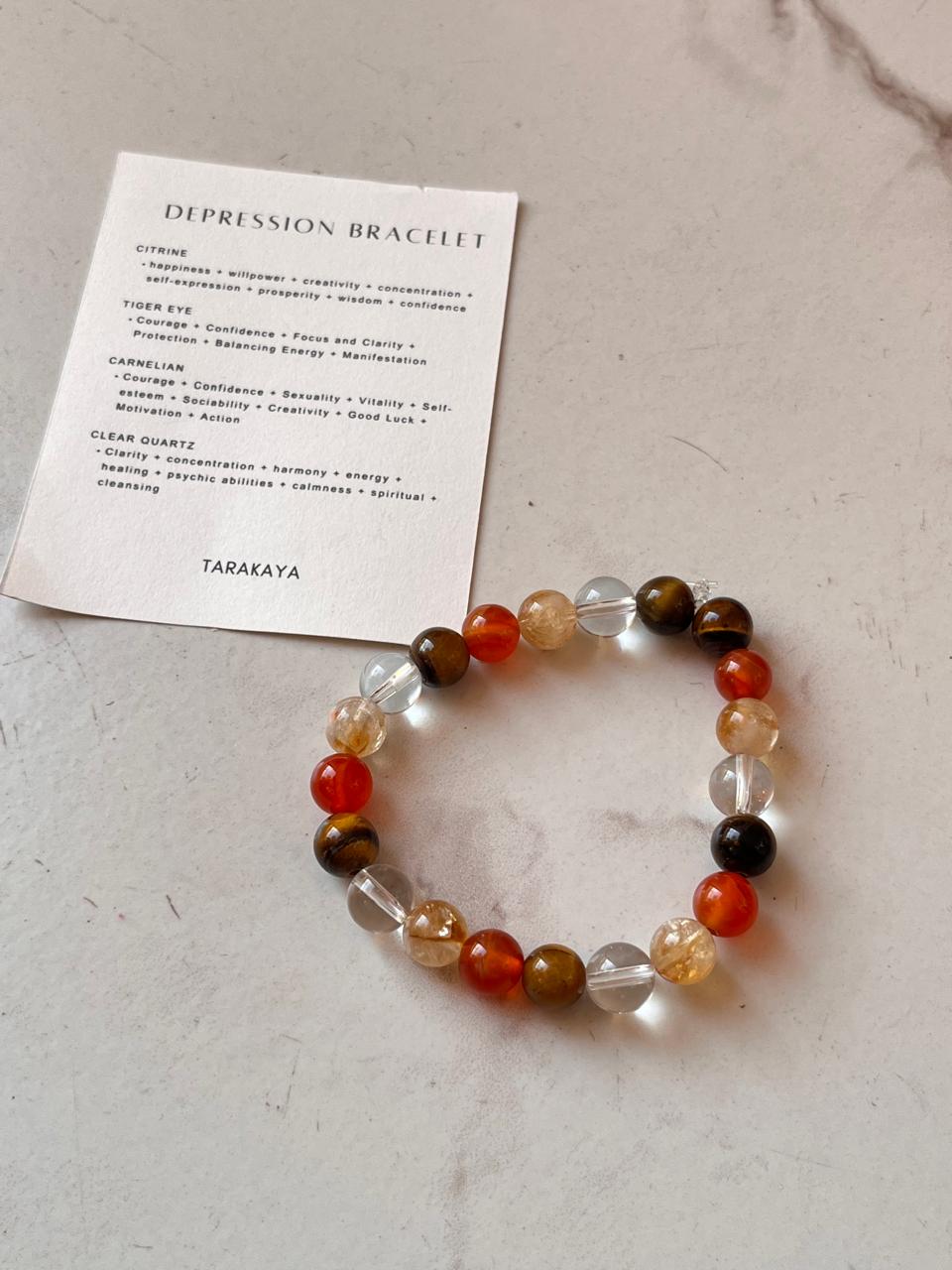 8MM Depression Relief Natural Crystal Bracelet