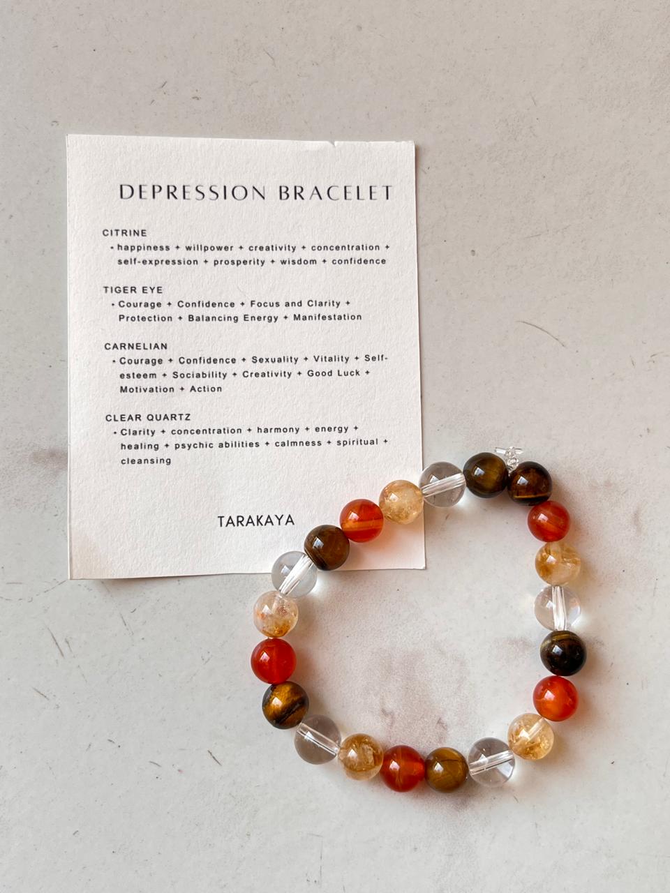 Depression Healing Intention 8MM Crystal Bracelet