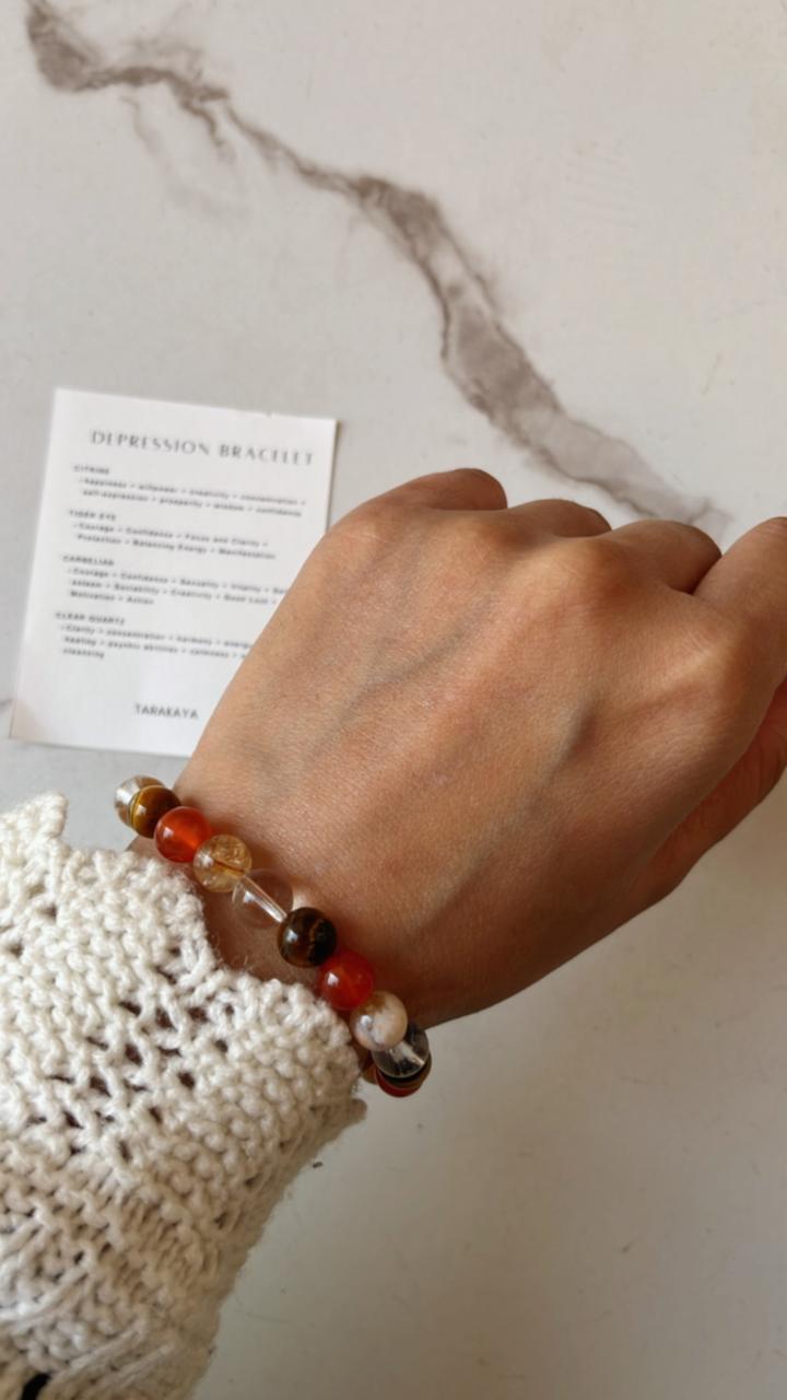 Crystal Bracelet 8MM for Depression Healing Intention