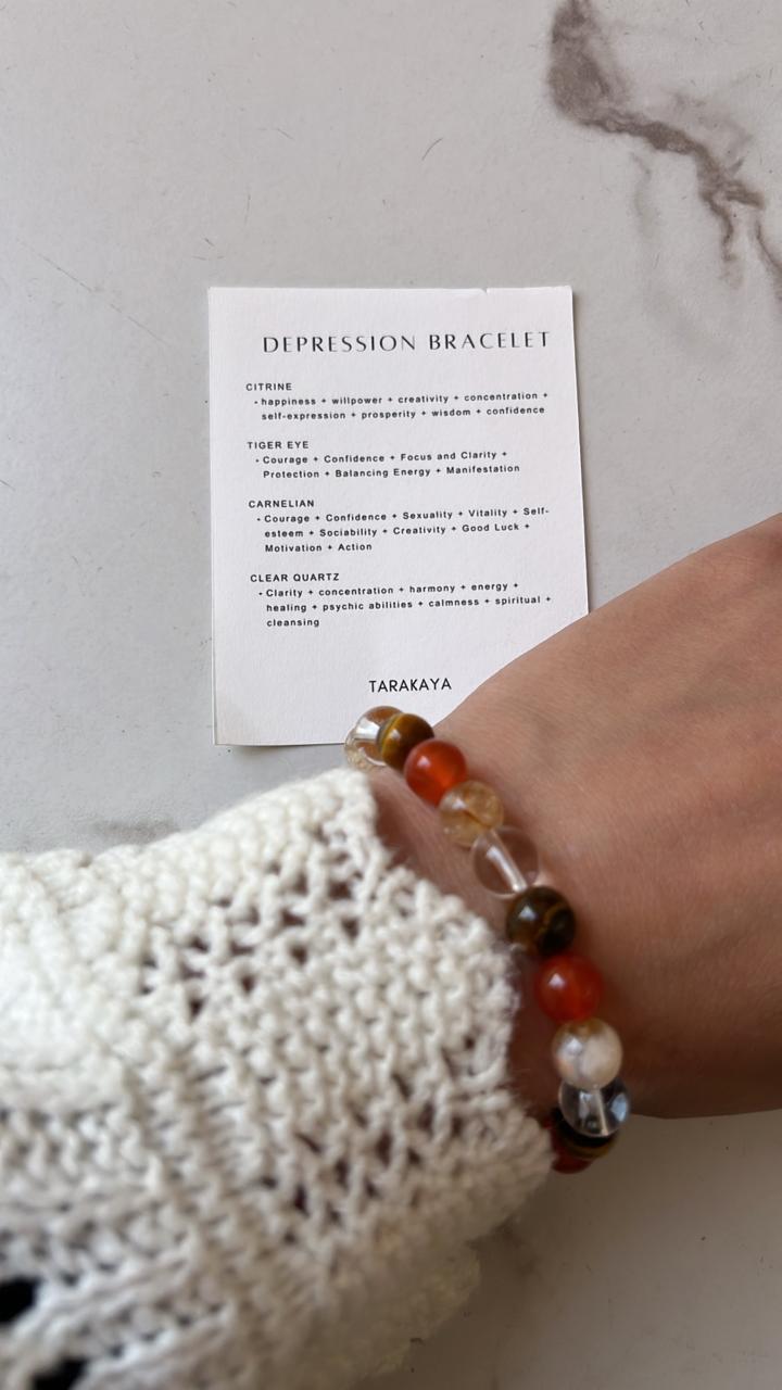 8MM Crystal Bracelet for Emotional Healing from Depression