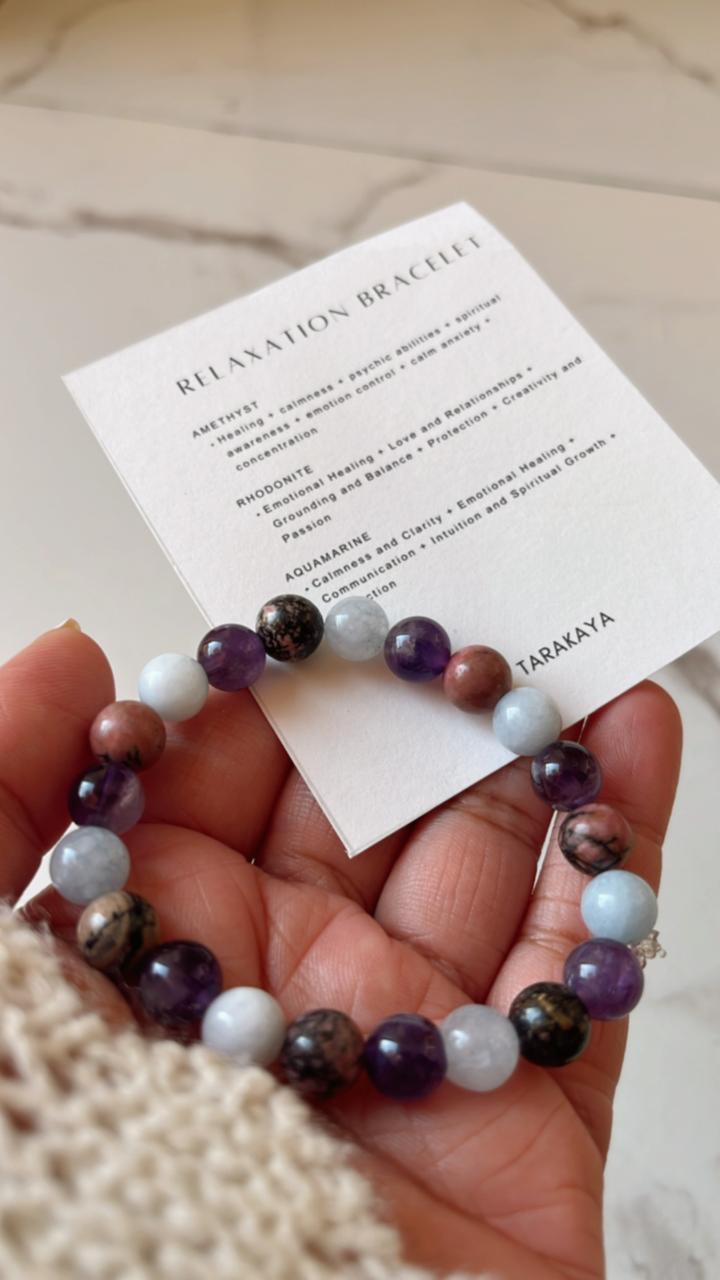 8MM Relaxation Natural Crystal Bracelet for Calmness