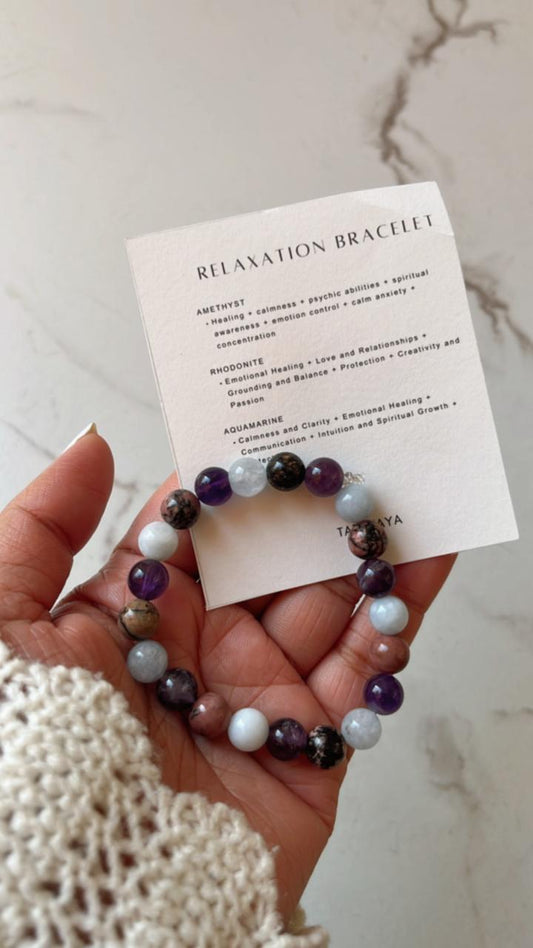 Intention Relaxation 8MM Natural Crystal Bracelet