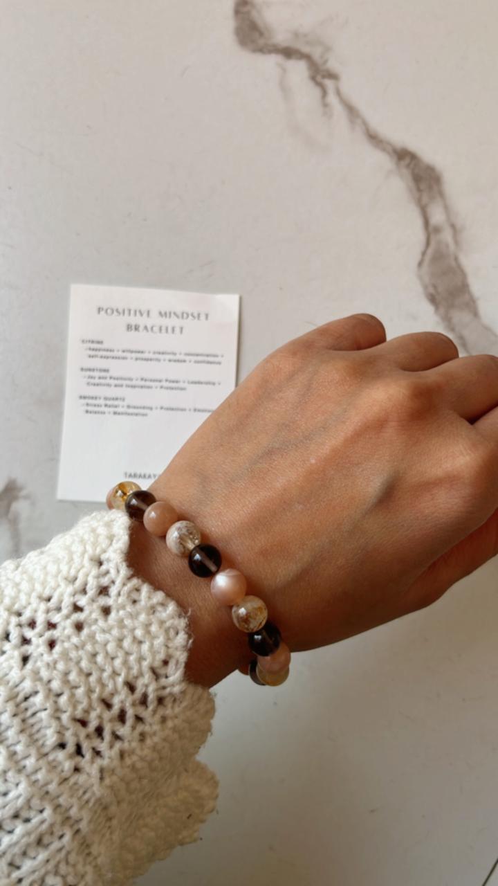 8MM Positive Mindset Natural Crystal Bracelet for Clarity