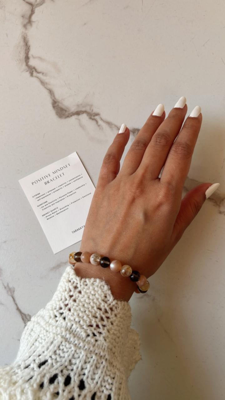 Healing Positive Mindset 8MM Natural Crystal Bracelet