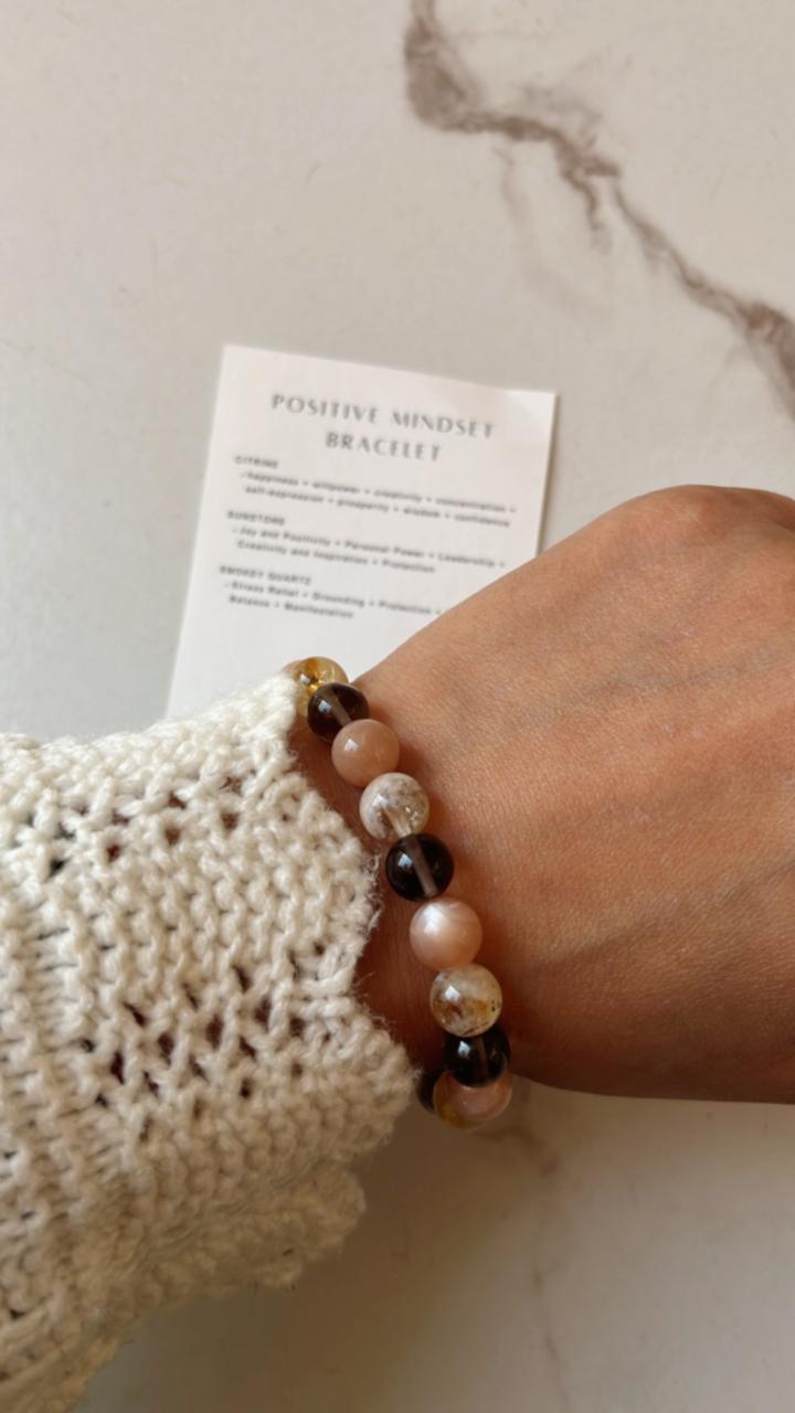 8MM Natural Crystal Bracelet for Positive Mindset