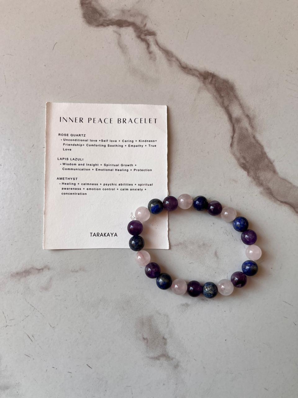 8MM Inner Peace Natural Crystal Bracelet for Serenity