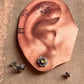 Elegant Yellow CZ Flower Silver Studs with South Screw