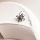 Tribal Rawa Turquoise Wired Back Silver Nose Pin with intricate design