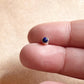 Sterling silver Lapis nose pin with screw back for secure fit