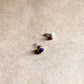Minimalist silver nose pin featuring Lapis Lazuli gemstone