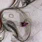 Handcrafted Tribal Rawa Pink CZ Stone Wired Back Silver Nose Pin for piercing