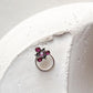 Tribal Rawa Pink CZ Stone Wired Back Silver Nose Pin with intricate design