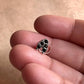 925 sterling silver nose pin with black CZ gemstone for nose piercing