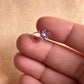 Close-up of Tribal Rawa Pink CZ Stone Silver Nose Pin with detailed design
