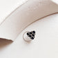 Close-up of Tribal Rawa Blue CZ Stone Silver Nose Pin with wired back design