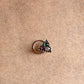 Tribal silver nose pin with colorful CZ stones and wired back