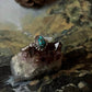 Earthy Copper Turquoise Ring with pear-shaped stone