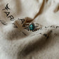 Boho-inspired Copper and Turquoise Pear Ring in sterling silver