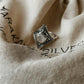 Elegant Moonstone Silver Ring in vintage bohemian design