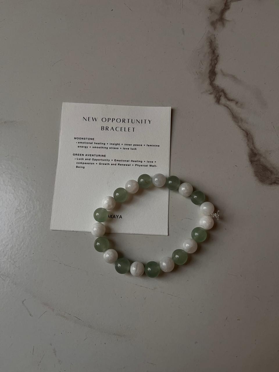Crystal bracelet with 8MM stones for new opportunities