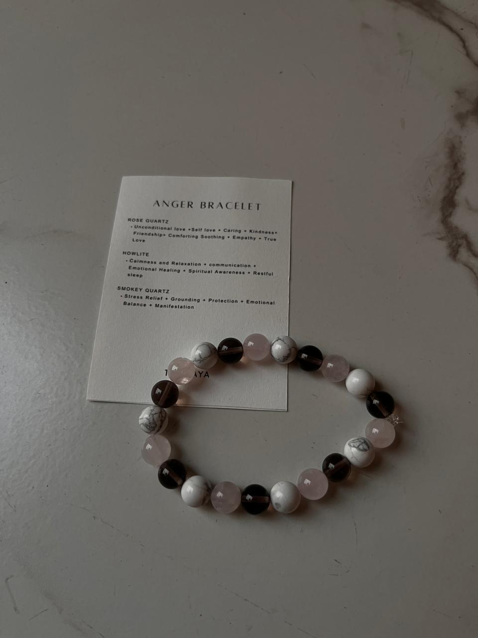 Healing 8MM natural crystal bracelet for anger