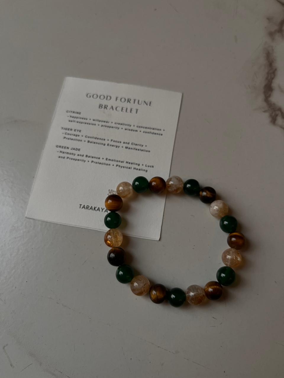 8MM natural crystal bracelet designed for good fortune