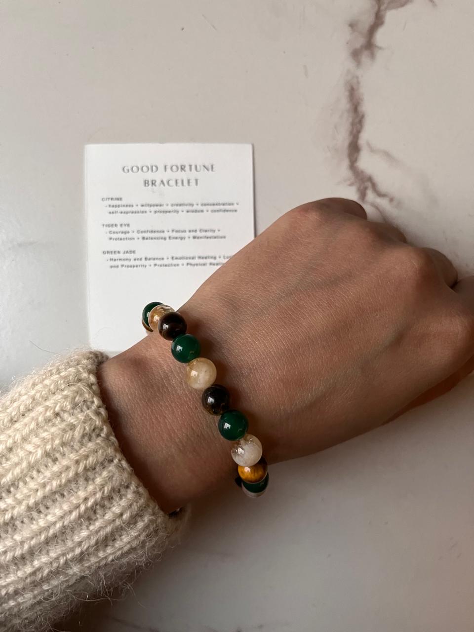 8MM good fortune natural crystal bracelet