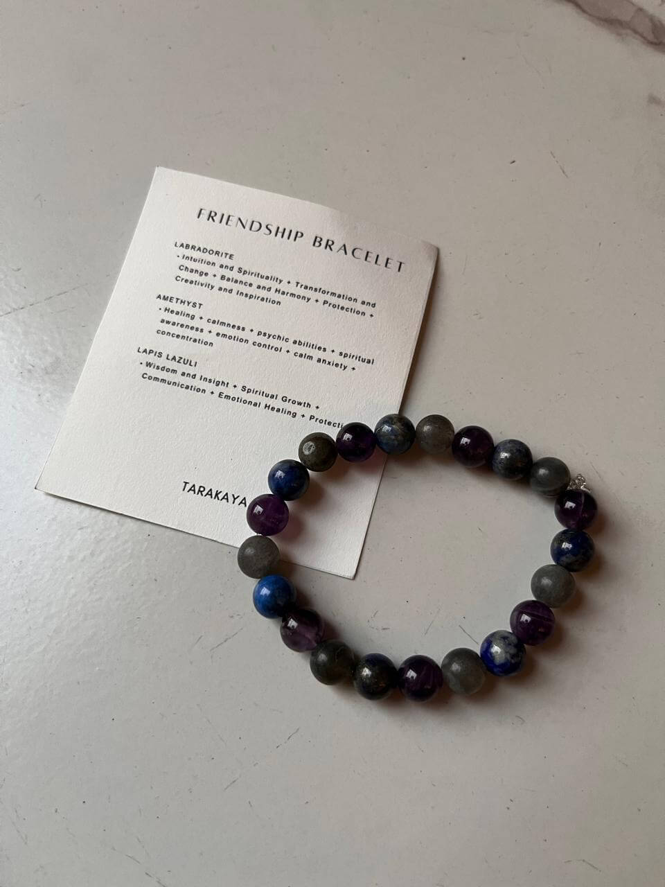 Handmade 8mm Natural Crystal Bracelet to enhance friendship