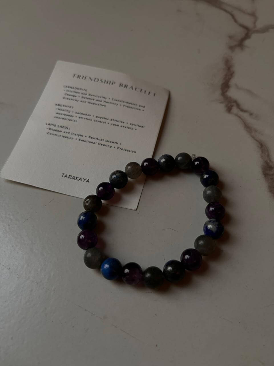Natural Crystal Bracelet for friendship with 8mm beads