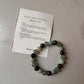 Intention Luck and Finance Bracelet with 8mm natural crystal beads