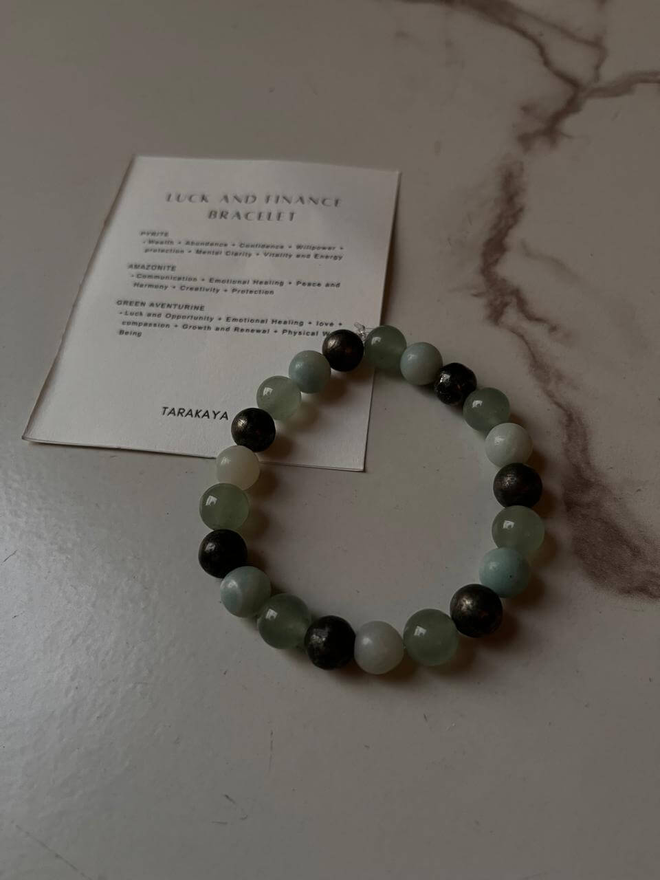 8mm Luck and Finance Crystal Bracelet with energizing stones