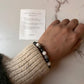 Close-up of 8mm Natural Crystal Bracelet for empath protection