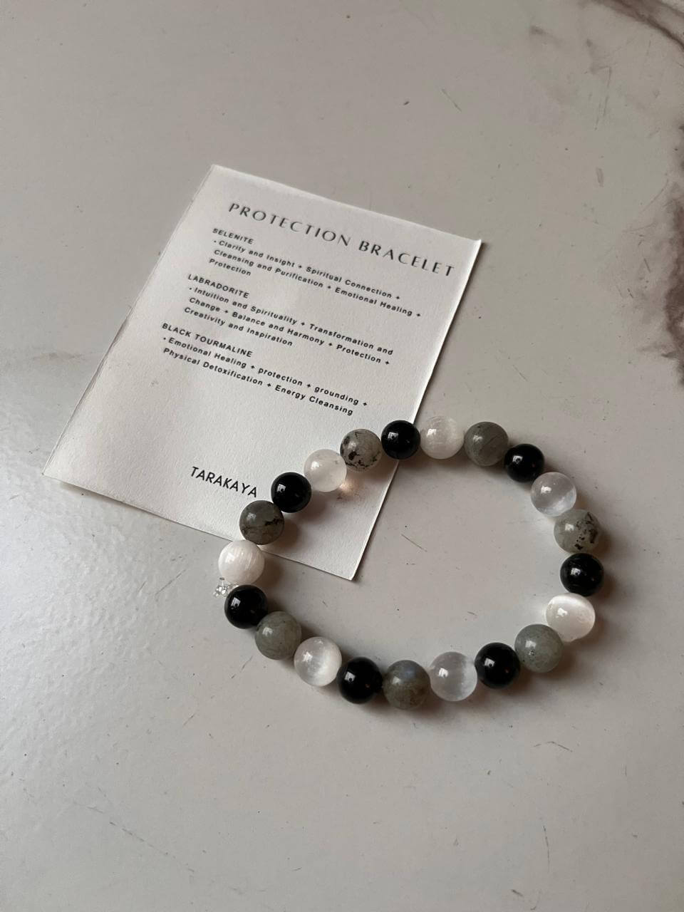 8mm Protection Crystal Bracelet with natural stones for energy shielding